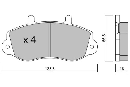 Комплект тормозных колодок AISIN BPRE-1020